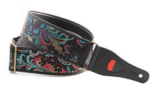 RightOn Guitar Strap Beppu II Teal Talisman