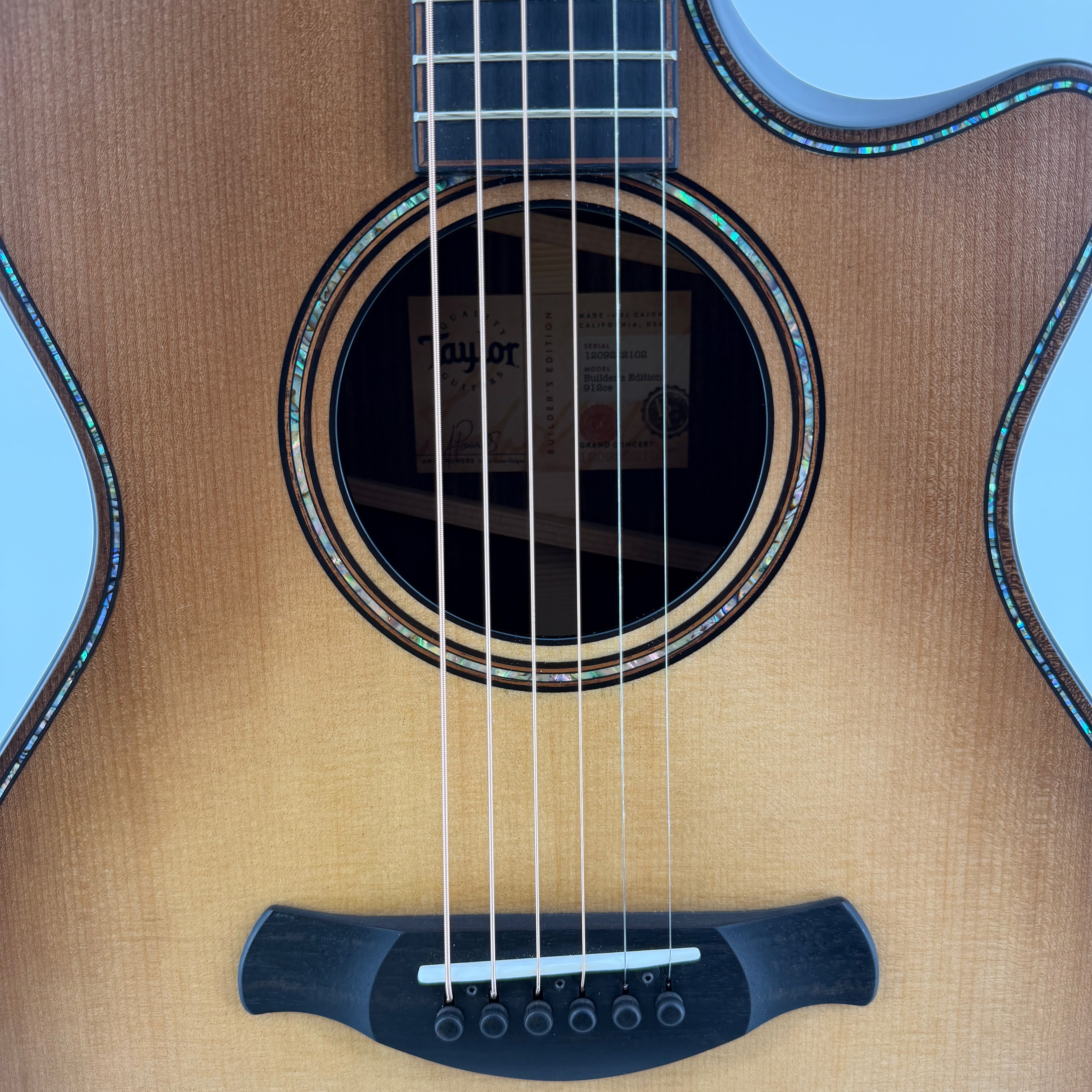 Pre-Owned Taylor 912ce Builders Edition WHB Grand Concert Lutz Spruce and Rosewood