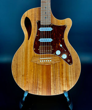 Cole Clark True Hybrid TL2EC-BLBL-HSS Thinline All Blackwood Humbucker, Single, Single