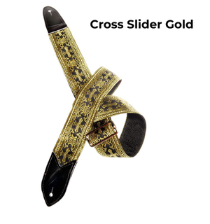 Jodi Head Guitar Strap Gold Cross Slider