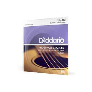 D'Addario 3 Pack Phosphor Bronze Custom  Light 11-52